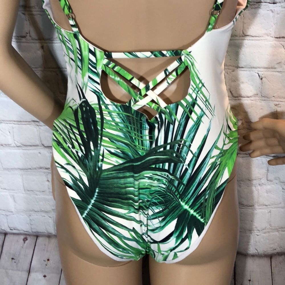 TiniBikini Palm Fronds Print One Piece Swimsuit XL - Picture 11 of 16